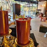 VELA AROMATIZANTE ELECTRICA ROJA ON-OFF 7x12.5cm Rojo 1U/U