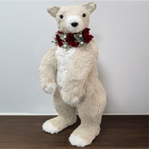 OSO PERLA CON BUFANDA ROJA 97 CM