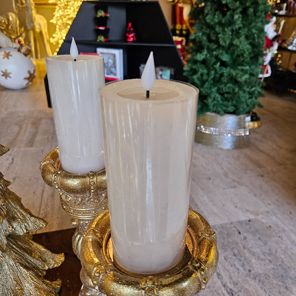 VELA AROMATIZANTE ELECTRICA ON-OFF 7x15cm Blanco 1U/U