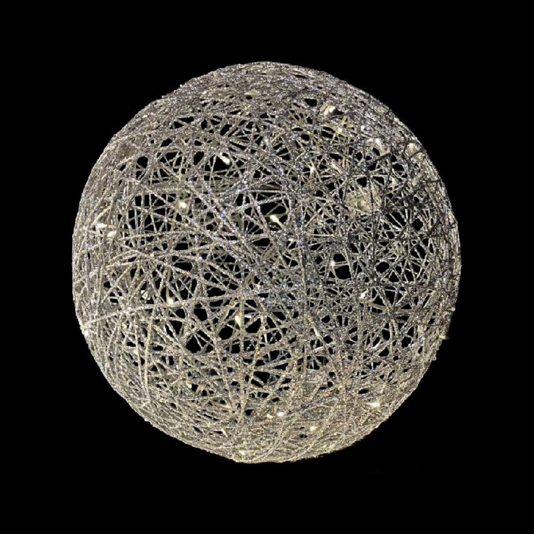 ESFERA DE LUZ PLATEADA 50cm, w/50lights
