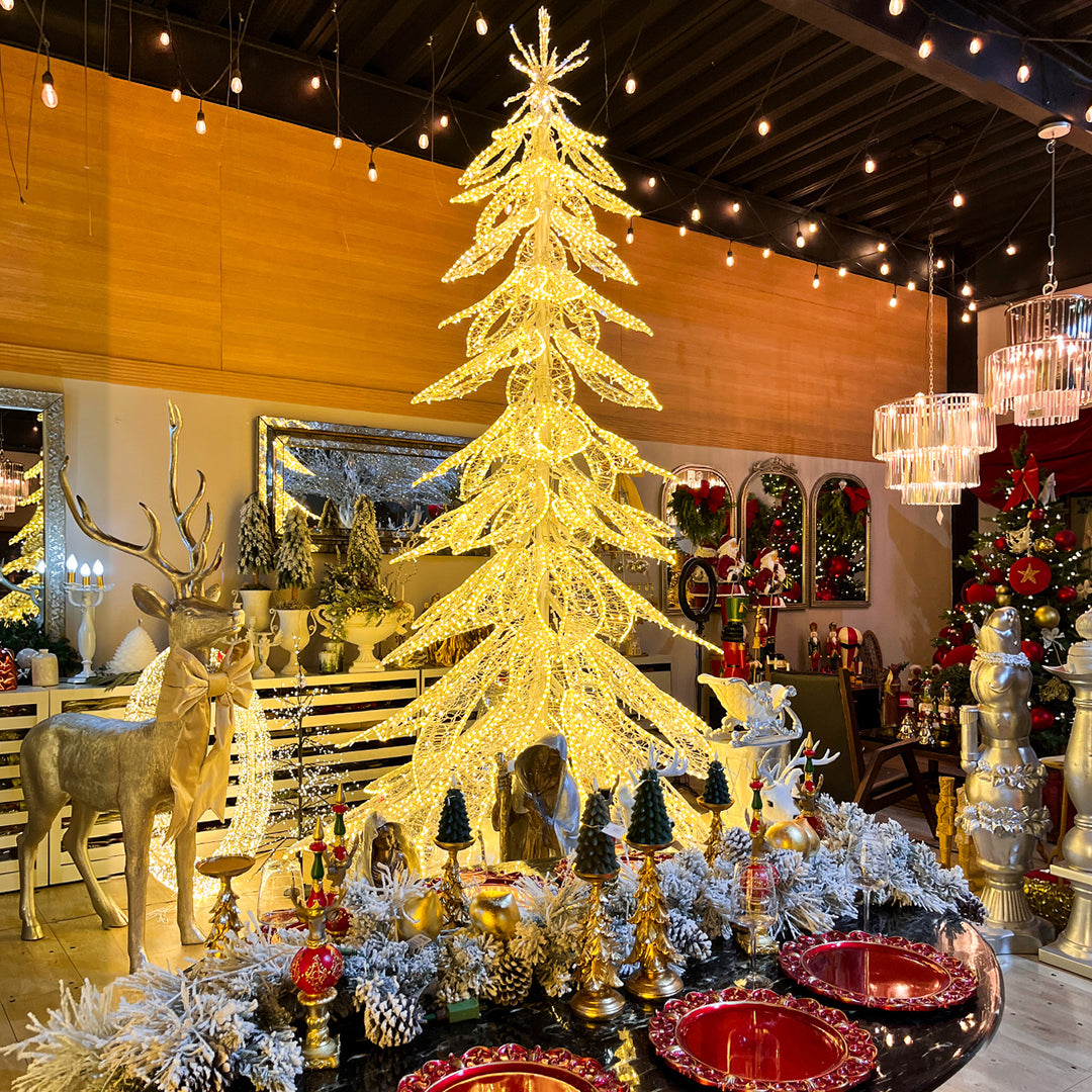 CHRISTMAS TREE CON LUZ LED
Color:  2235L Warm white with 10% flash LED
Indoor & Outdoor Use
UV resistance, 100% waterproof
Item Voltage: 24V DC IP65