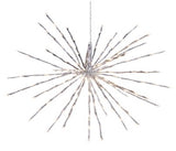 ARAÑA PLATEADA DE LUCES BLANCAS CALIDAS CON CONTROL REMOTO 71.5 CM