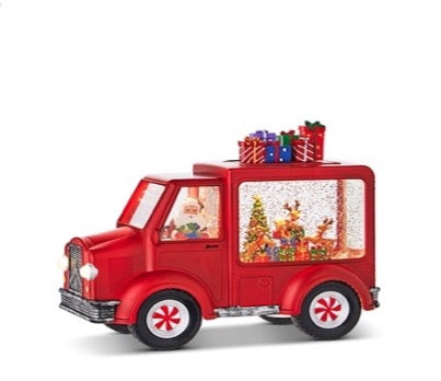 CAMION SANTA CON ILUMINACION Y  MUSICA 26 CM
