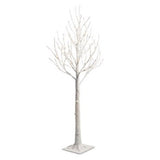 ARBOL CON HIELO Y LUCES BLANCAS 168 CM