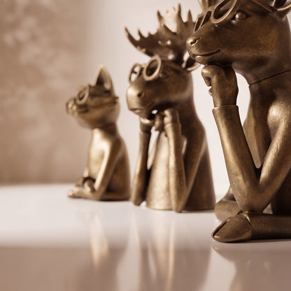 Set de 3 animales dorados