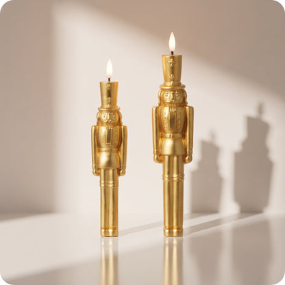 Set de velas de Nutcrackers doradas