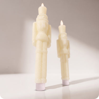 Set de velas de Nutcrackers blancas