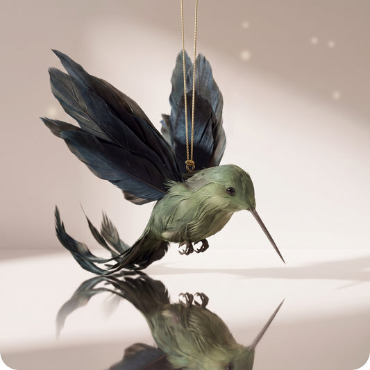 Pluma verde colibrí