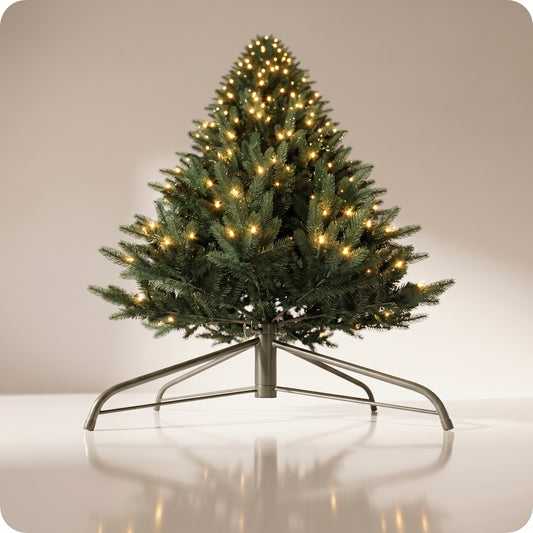 Árbol verde virginia lapiz con luz led calida