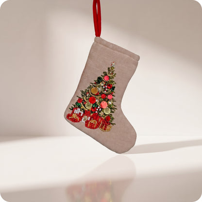 Bota de algodón con árbol de cuentas