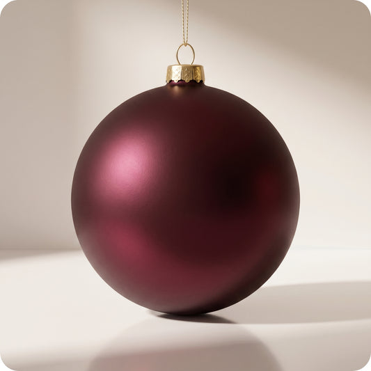 Esfera tipo metalica burgundy lisa 20, 30 y 50 cm
