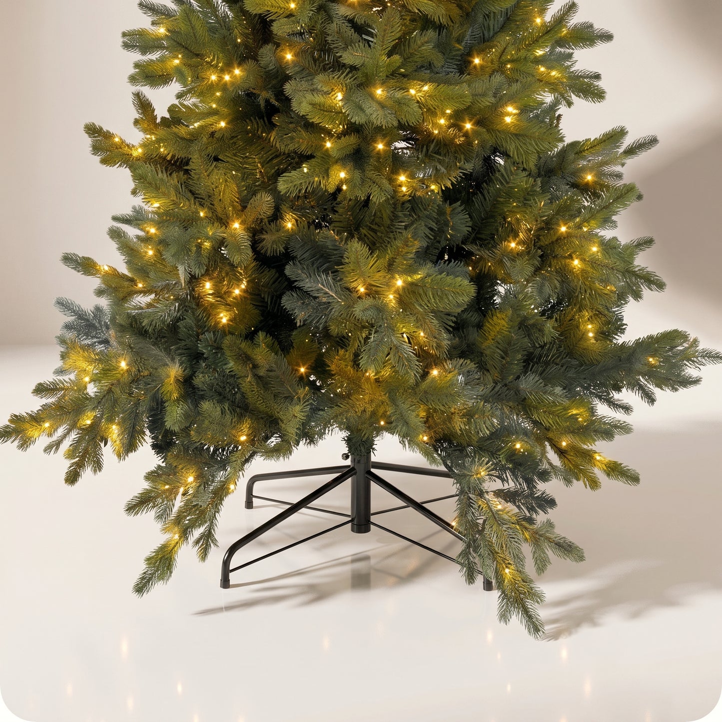 Árbol de navidad verde con 360 luces leds