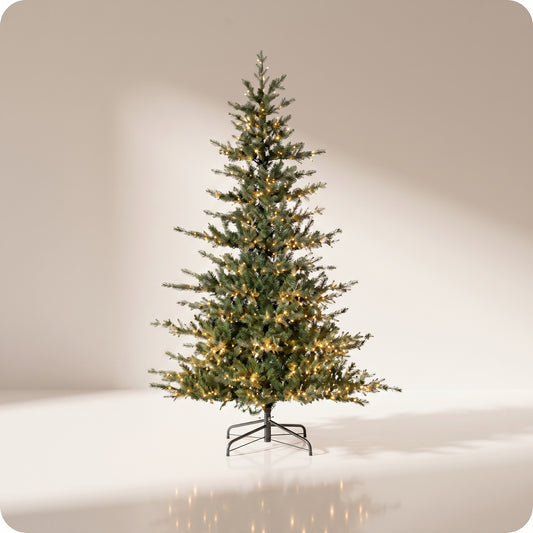 Árbol verde strahorn fir con luz led