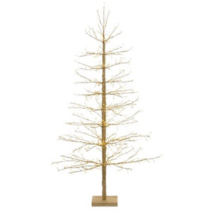 ARBOL DORADO DE LUZ LED w/652 CON PLUG 153 CM