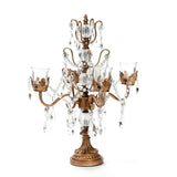 Candelabro chapado en níquel con cristal 33*33*48cm Dorado