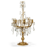 Candelabro chapado en níquel con cristal 40*40*75cm Dorado