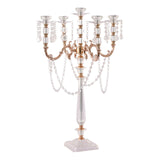 Candelabro chapado en níquel con cristal 50*50*81cm Plata