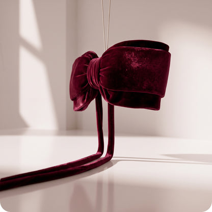 Moño burgundy, 40 x 20 cm.