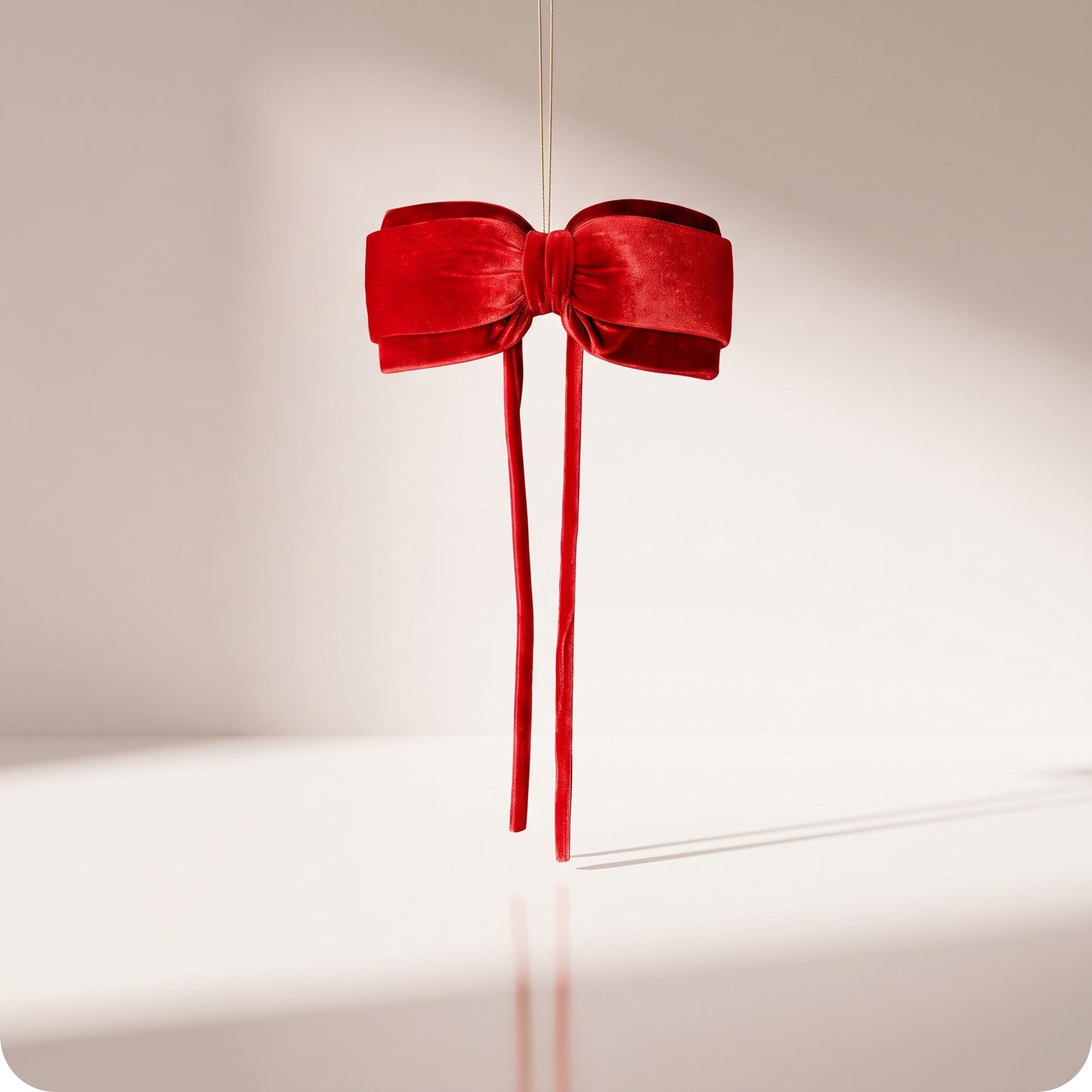 Moño rojo, 40 x 20 cm.