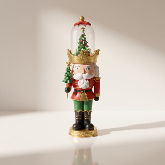 Cascanueces con árbol de navidad y luz led