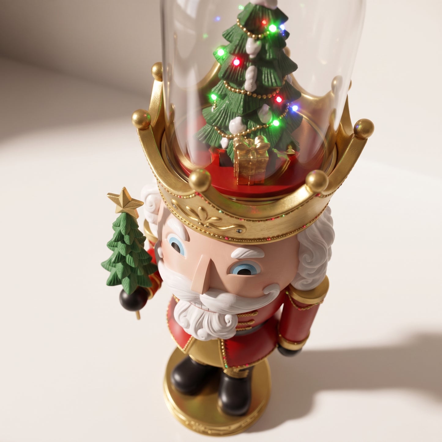 Cascanueces con árbol de navidad y luz led