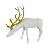 RENO BLANCO CON CUERNOS DORADO 140 CM