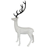 CHRISTMAS DEER BLANCO CON CUERNOS DORADODO 215 CM