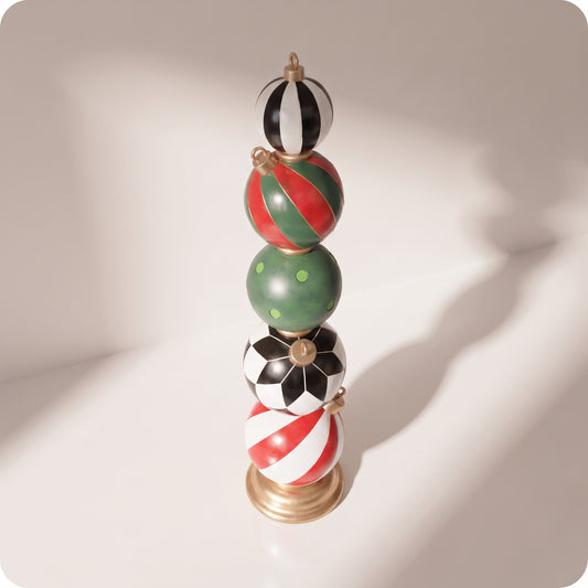 Torre de esferas multicolor de grande a pequeña 177 cm