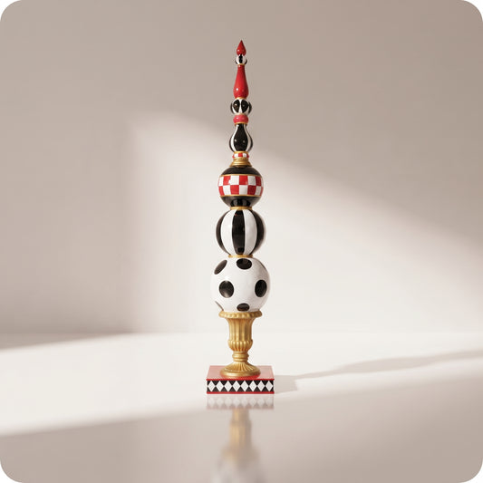 Tprre de esferas multicolor con punta y base tipo tambor 182 cm