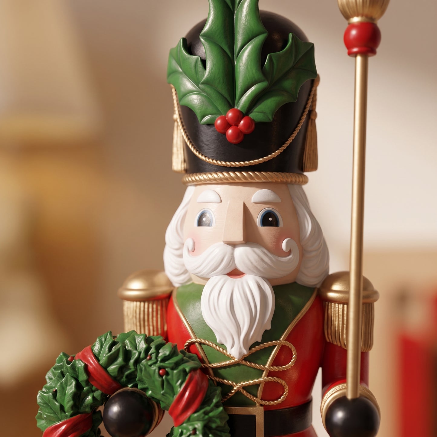 Cascanueces con base tipo tambor merry christmas