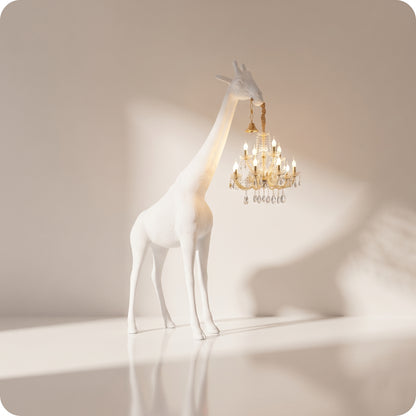 Jirafa con candelabro grande