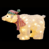 OSO POLAR GORRO Y BUFANDA C/NIEVE Y LUZ 60cm