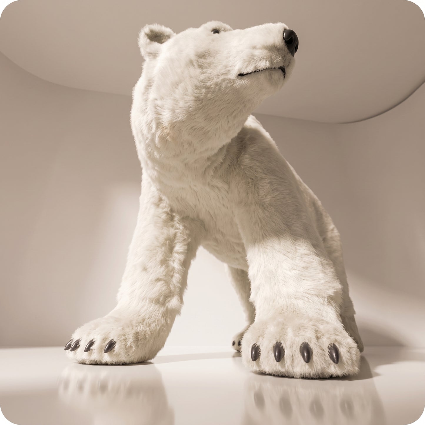 Oso polar bella sin movimiento