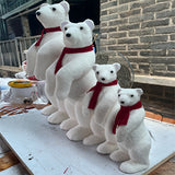 OSO POLAR BLANCO CON BUFANDA ROJA 40 CM