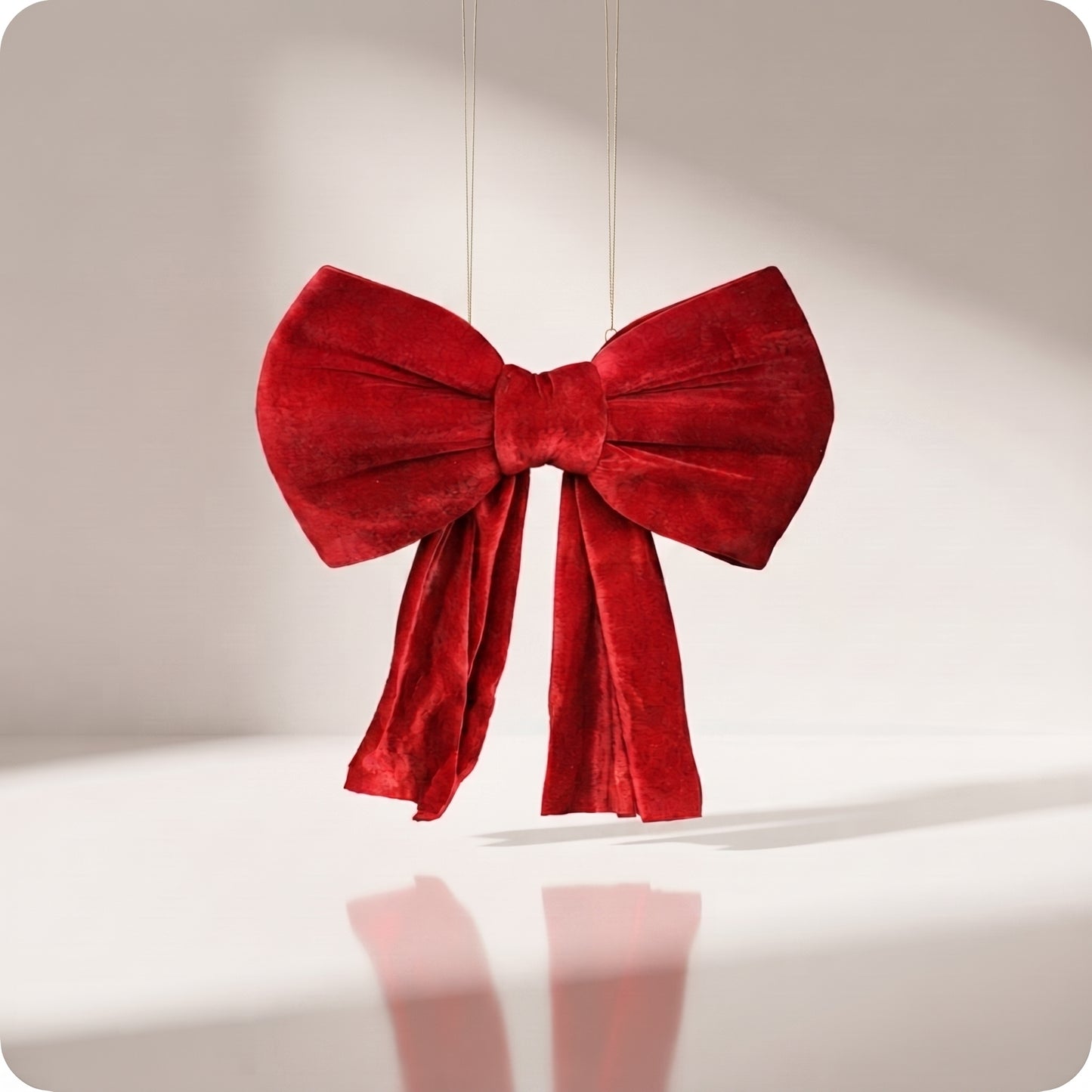 Moño de terciopelo rojo navidad elegante corto