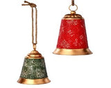 SET 2PC DE CAMPANAS ROJA Y VERDE 30.5 CM Y 43.5 CM