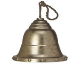 CAMPANA DE METAL DORADO VIEJO 33 CM