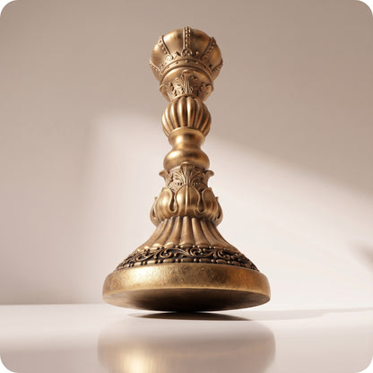 Candelabro crown dorado