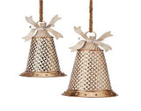 SET/2 CAMPANAS DORADA CON BLANCO 26.7 7 36.9 CM