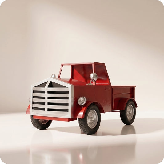 Base para árbol tipo truck de 4 llantas grande rojo