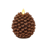 VELAS AROMATIZANTES PIÑA CON LUZ LED ON-OFF 8x12.8cm Café