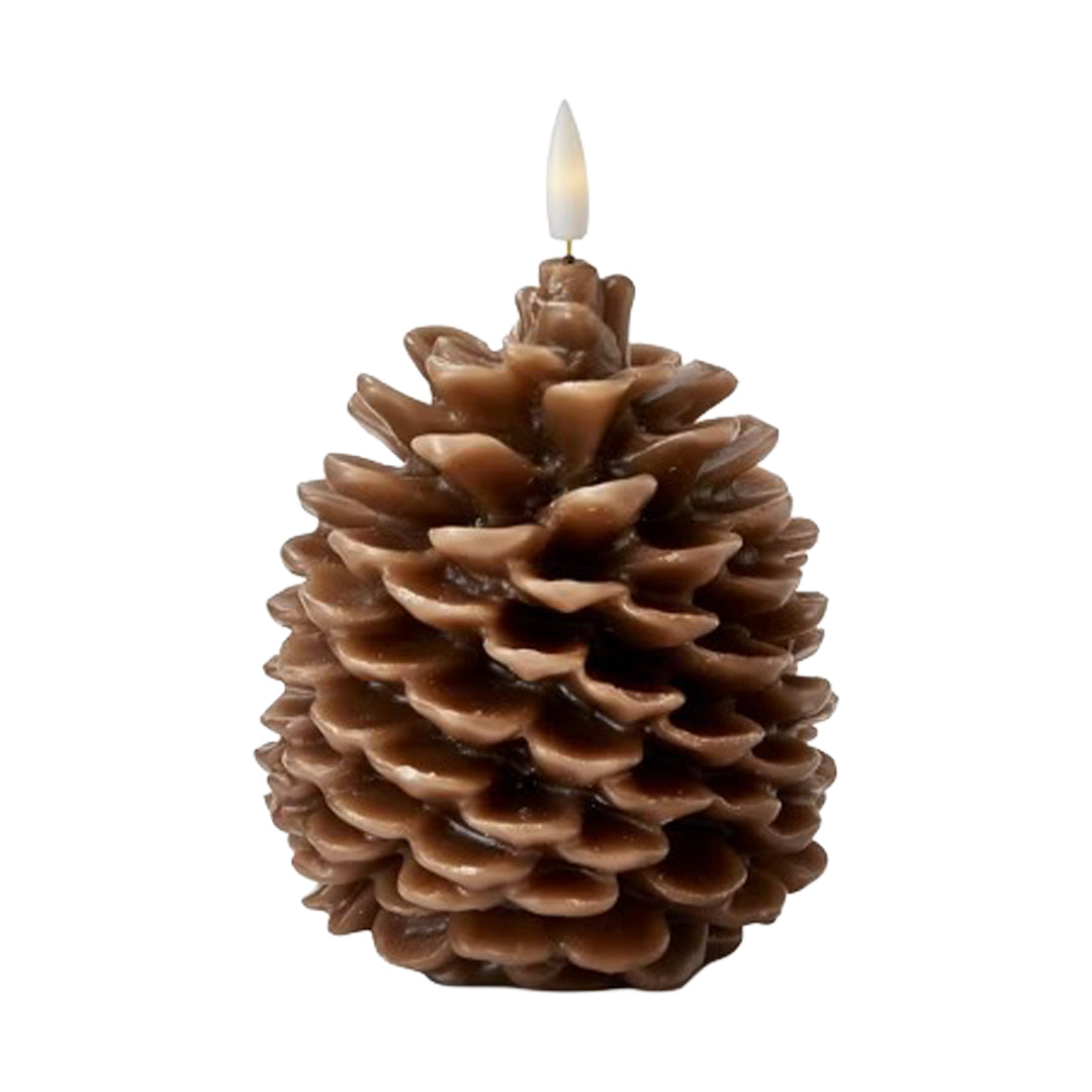VELAS AROMATIZANTES PIÑA CON LUZ LED  ON-OFF 10.5x15.5cm Café
