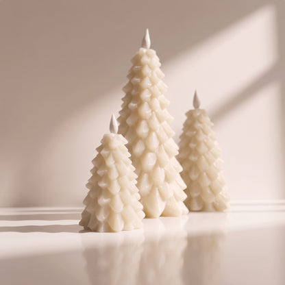 Vela aromatizantes tipo árbol con luz led blanca