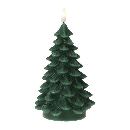 VELAS AROMATIZANTES ARBOL CON LUZ LED ON-OFF 8.6x15.8cm Verde 1U/U