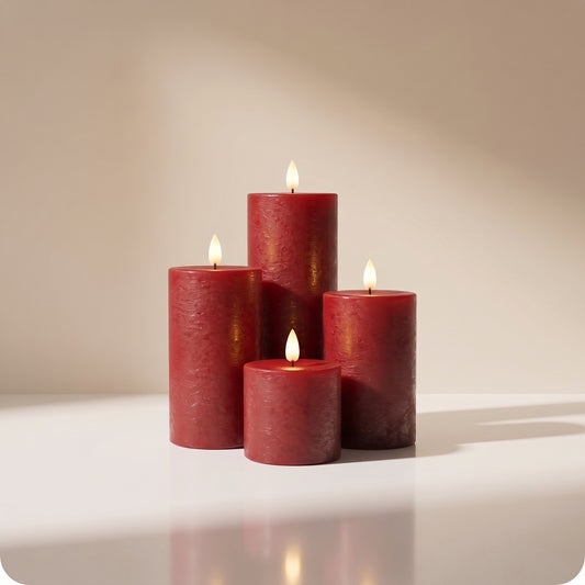 Vela aromatizantes rojas electricas