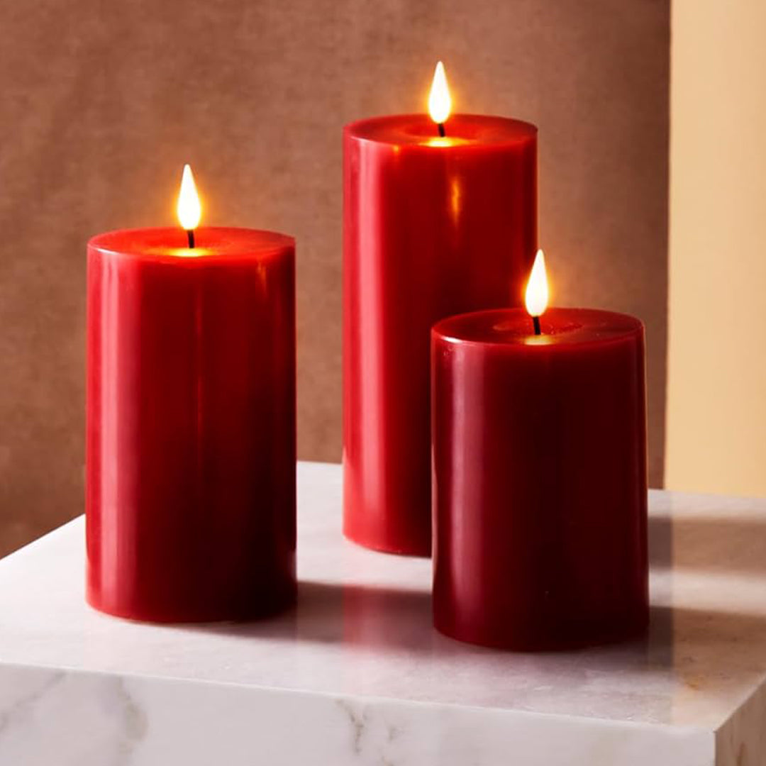 VELA AROMATIZANTE ELECTRICA ROJA ON-OFF 7x10cm Rojo