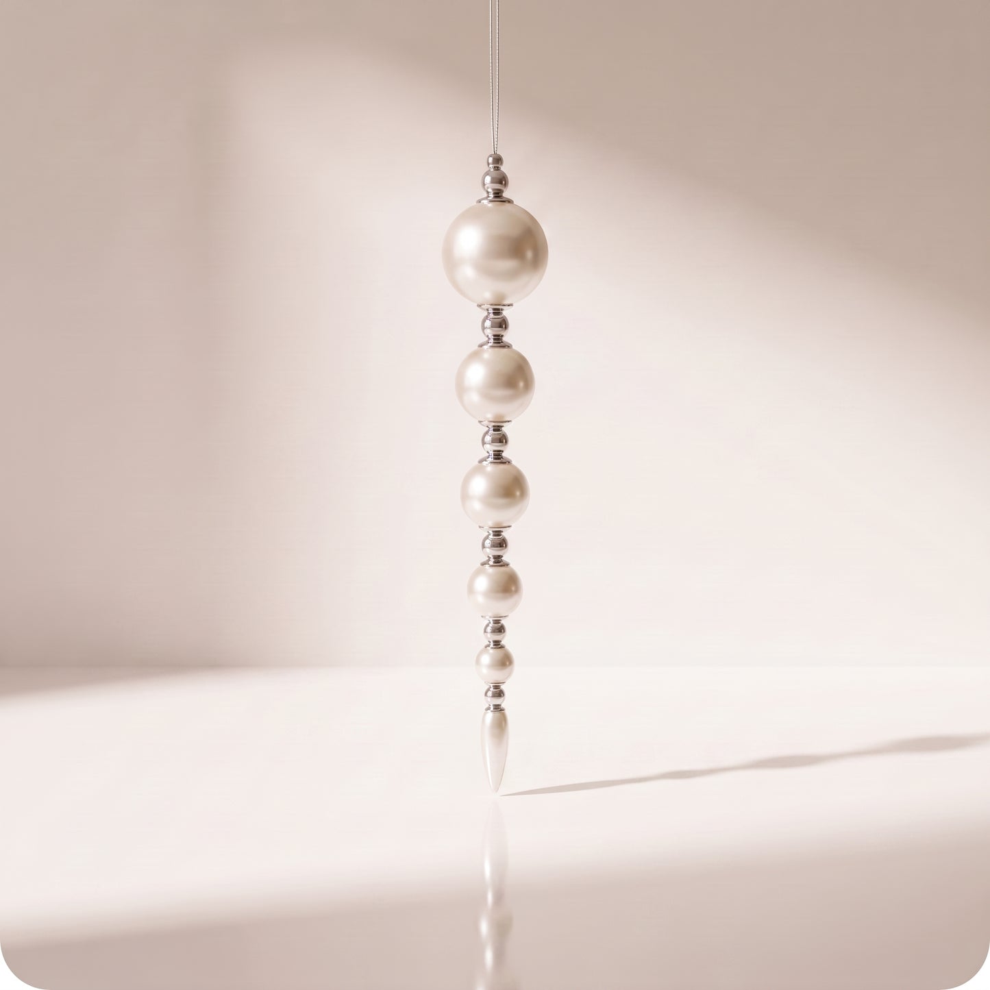 Ornamento de gota de carámbano de perlas