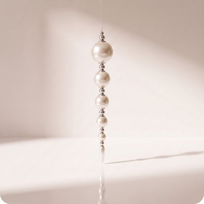 Ornamento de gota de carámbano de perlas