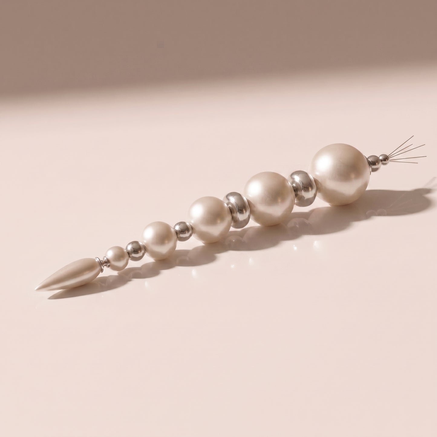 Ornamento de gota de carámbano de perlas