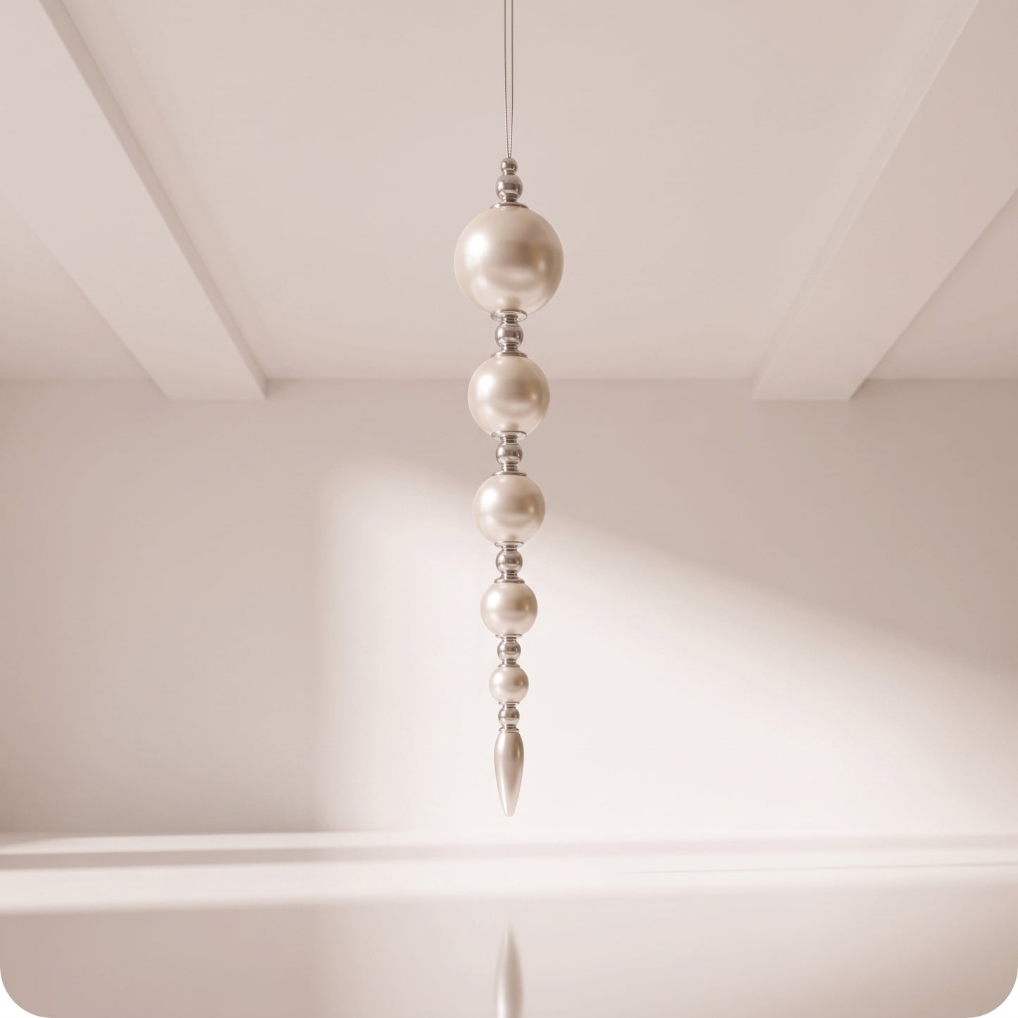 Ornamento de gota de carámbano de perlas